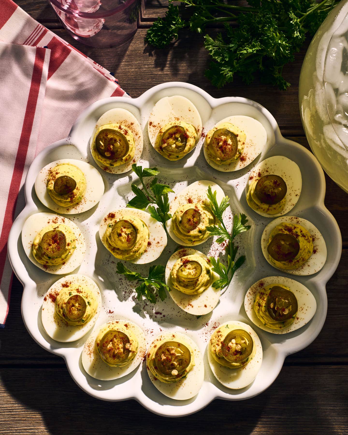 Deviled Eggs With Pickled Jalapeños
