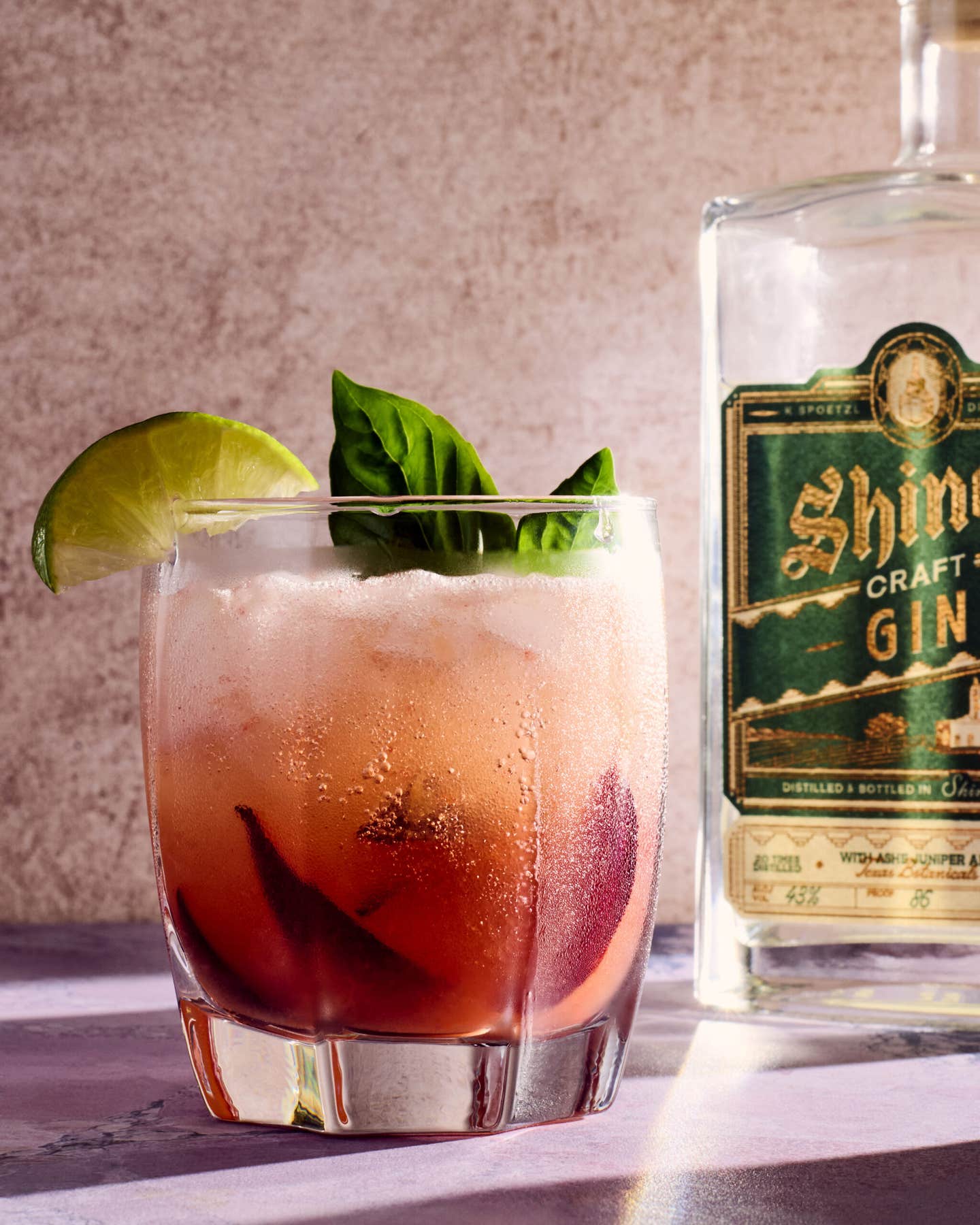 Plum-Basil Gin Fizz