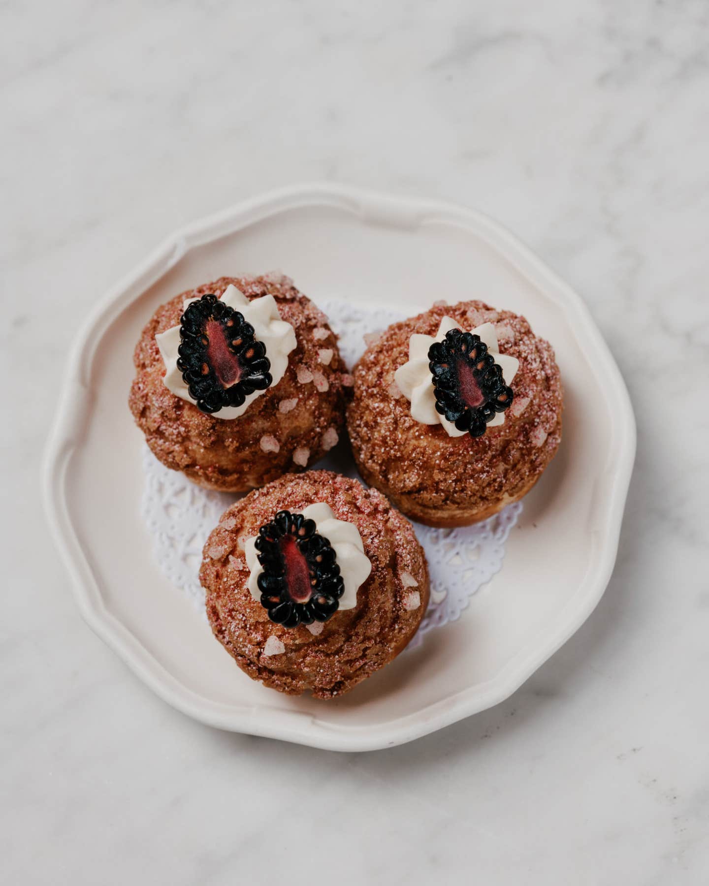 Blackberry Cream Puffs